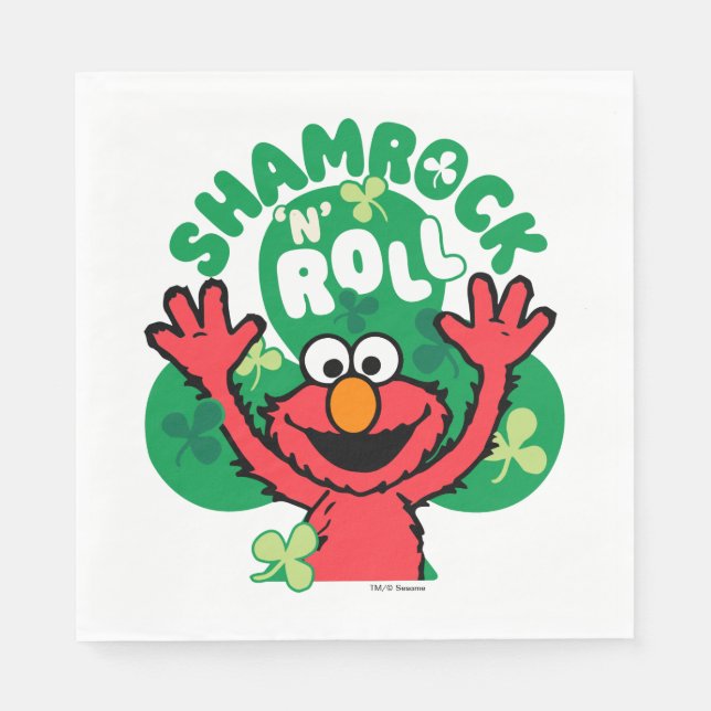 Guardanapo De Papel Elmo | Shamrock 'N' Roll (Frente)
