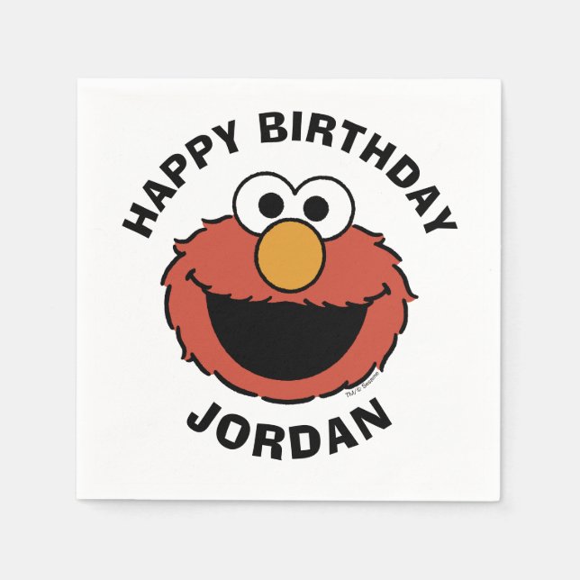 Guardanapo De Papel Elmo Smiling Face (Frente)