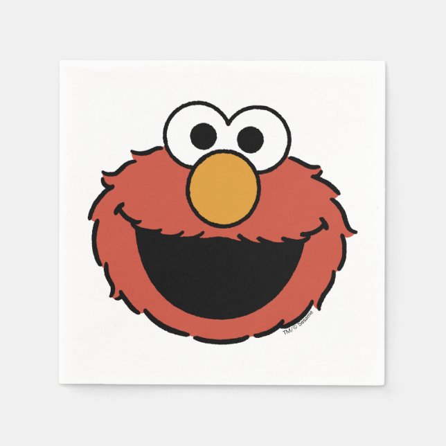 Guardanapo De Papel Elmo Smiling Face (Frente)