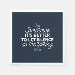 Guardanapo De Papel Eloquent Silence Cote Art para o Decor Sereno