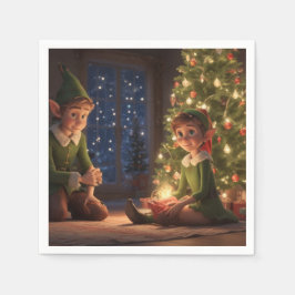 Guardanapo De Papel Elves de Natal