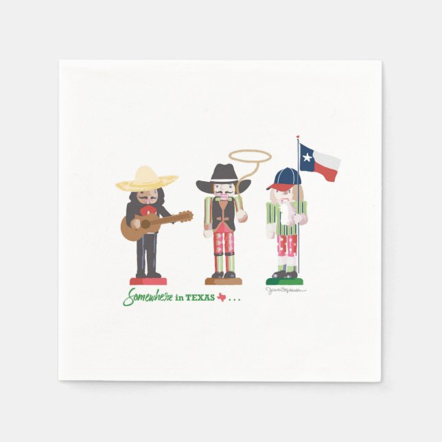 Guardanapo De Papel "Em algum lugar no Texas", Texas Nutcrackers (Frente)