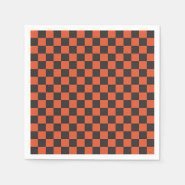 Guardanapo De Papel Ember and ash checkerboard pattern