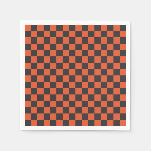 Guardanapo De Papel Ember and ash checkerboard pattern (Frente)