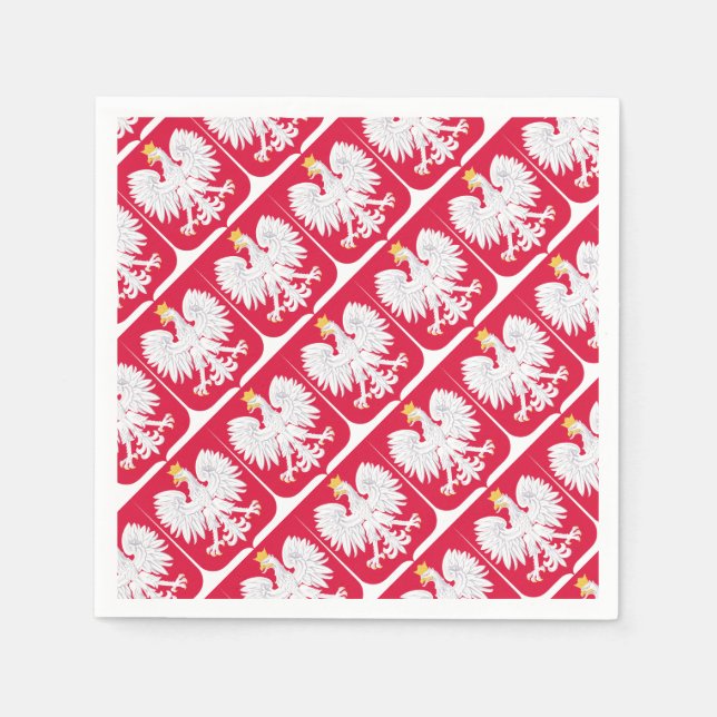 Guardanapo De Papel Emblem Polonês - Polônia Shield - Polska Herb Pols (Frente)