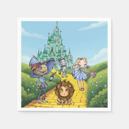Guardanapo De Papel Emerald City Fantasy Birthday Yellow Brick Road 