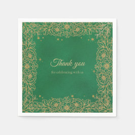 Guardanapo De Papel Emerald Green Quinceañera Sweet 15