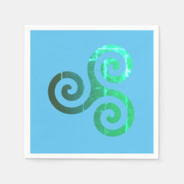 Guardanapo De Papel Emerald Triskele Símbolo Celta Antigo