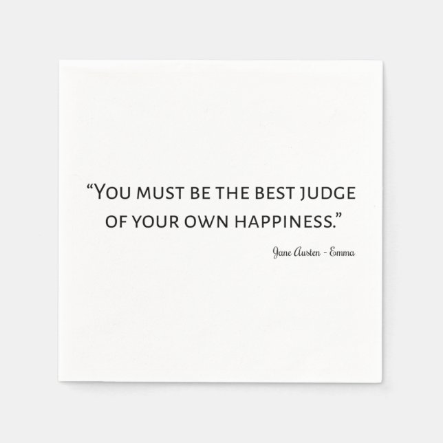 Guardanapo De Papel Emma Por Jane Austen Citação I (Frente)
