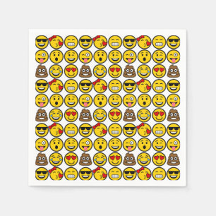 Guardanapo De Papel Emoji Pattern Emotion Faces Divertidos