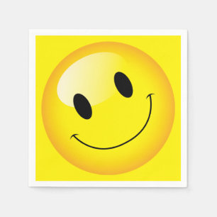 Guardanapo De Papel Emoticon Happy Face do Partido Emoji