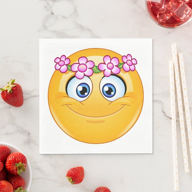 Guardanapo De Papel Emoticon Vestindo Uma Rua Floral Napkins (Criador carregado)