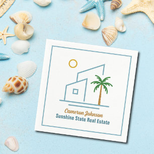 Guardanapo De Papel Empresa Imobiliária Praia Personalizável