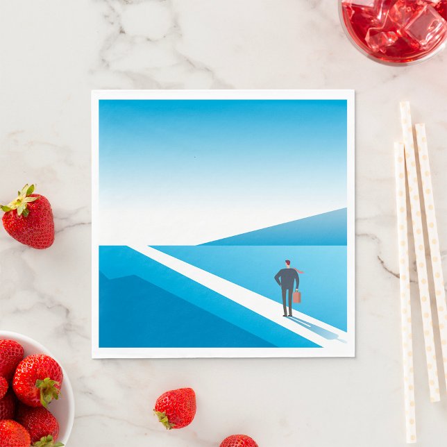 Guardanapo De Papel Empresário em Busca do Caminho Futuro (Criador carregado)