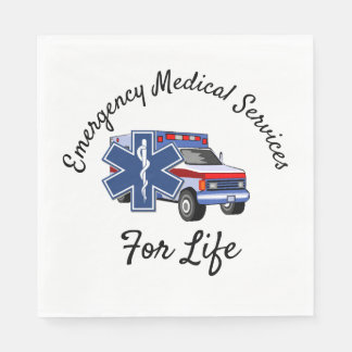 Guardanapo De Papel EMS Ambulance For Life