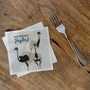 Guardanapo De Papel Emus Bird Festa Personalizada