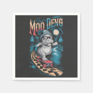 Guardanapo De Papel Encantando Moo Deng Hippo