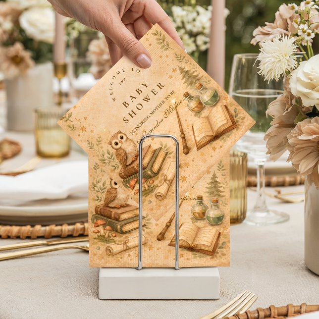 Guardanapo De Papel Enchanted Storybook Wizard Baby Shower (Criador carregado)