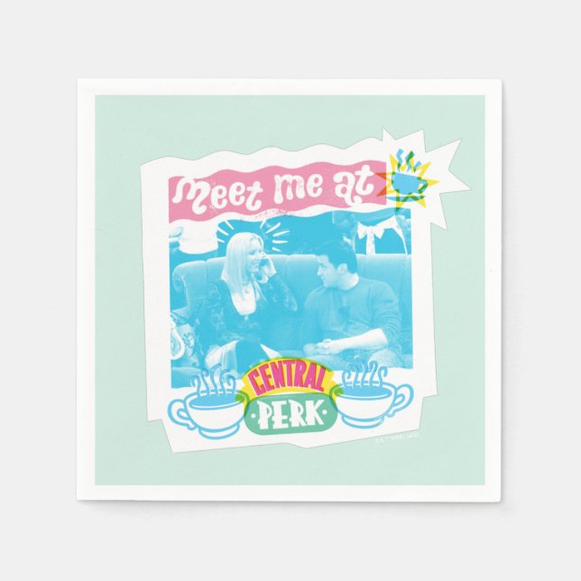 Guardanapo De Papel Encontre-me no Gráfico do Néon Central Perk (Frente)