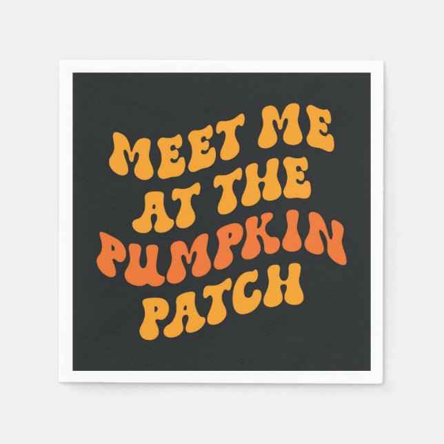 Guardanapo De Papel Encontre-Me No Pumpkin Patch (Frente)