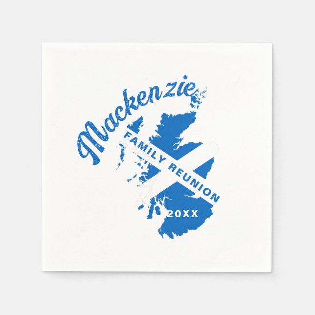 Guardanapo De Papel Encontro da Família da Bandeira da Escócia  (Frente)