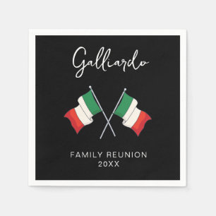 Guardanapo De Papel Encontro da Família da Bandeira Italiana
