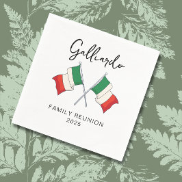 Guardanapo De Papel Encontro da Família da Bandeira Italiana 