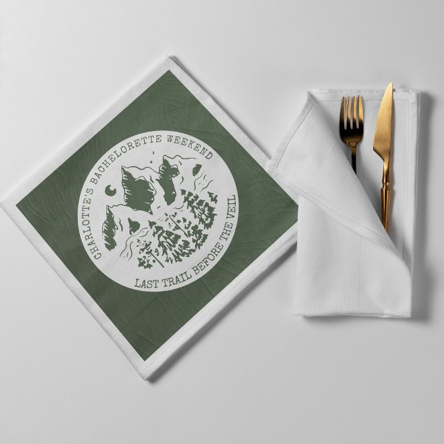 Guardanapo De Papel Endereço de Festa de solteira de Camping Simples M (Criador carregado)