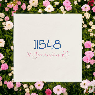 Guardanapo De Papel Endereço Personalizado da Rua de Código Zip de Pré