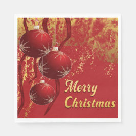 Guardanapo De Papel Enfeites de natal de luxo, de vermelho e de ouro