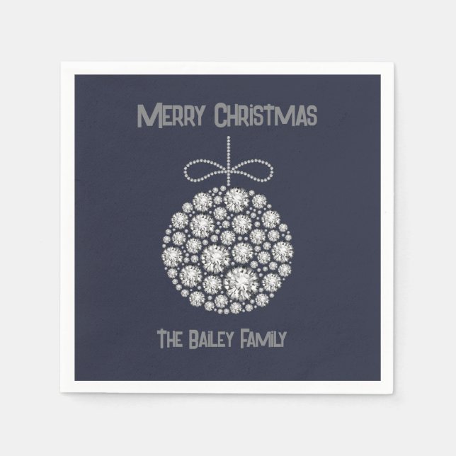 Guardanapo De Papel Enfeites de natal Diamond (Frente)