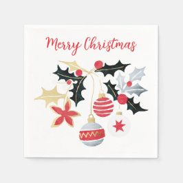 Guardanapo De Papel Enfeites de natal Dourados e Silver Modernos