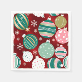 Guardanapo De Papel Enfeites de natal retrorreflectores da Vintage e f