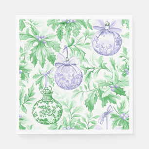 Guardanapo De Papel Enfeites de natal roxo verde