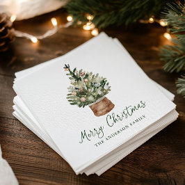 Guardanapo De Papel Enfeites Rústicos de Natal Árvore de Natal Festa N