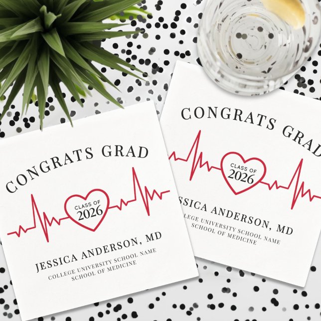 Guardanapo De Papel Enfermagem Médica Doutora Elegante (Elegant Nursing Doctor Medical Napkins)