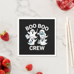 Guardanapo De Papel Enfermeira de Halloween, Gift Boo Boo Crew Nurse