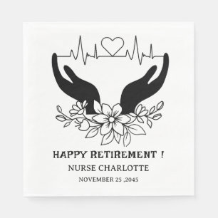 Guardanapo De Papel Enfermeira Dr. Retirement Party Napkins