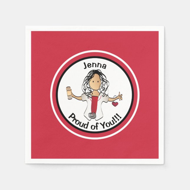 Guardanapo De Papel Enfermeira Enfermeira Engraçada Parabéns Napkins (Frente)