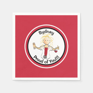 Guardanapo De Papel Enfermeira Personalizada Enfermeira Formando Napki