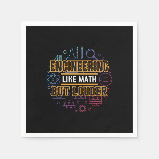 Guardanapo De Papel Engenharia De engenheiros Como Matemática (Frente)