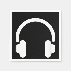 Guardanapo De Papel Engenheiro De Áudio Audiófilo Dj Música Fone De