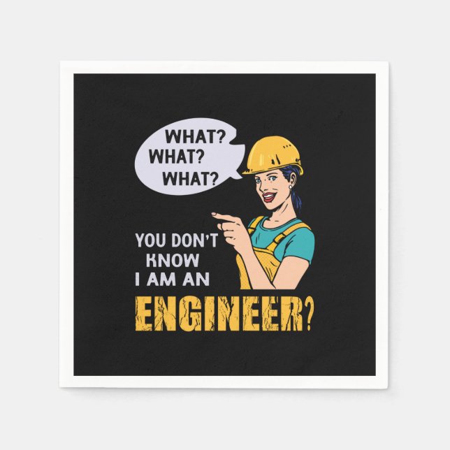 Guardanapo De Papel Engineer I Am An Engineer (Frente)