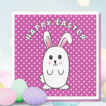 Engraçada Páscoa Coelhinha Cartoon Púrpura Cor-de-