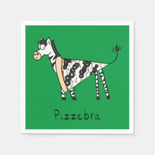 Guardanapo De Papel Engraçada Pizza Zebra - Filhos de Cartoons