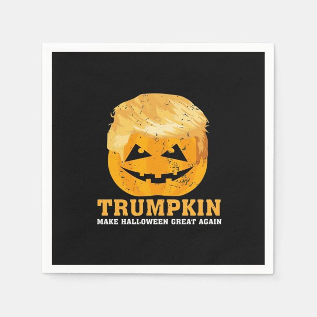 Guardanapo De Papel Engraçada Trumpkin Faz Excelente De Halloween Nova (Frente)