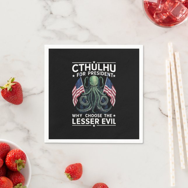 Guardanapo De Papel Engraçado 2024 Eleições Cthulhu Para Presidente (Insitu)