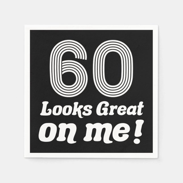 Guardanapo De Papel Engraçado 60º aniversário para ela (Frente)