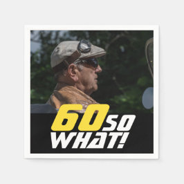 Guardanapo De Papel Engraçado 60, então, que Foto de 60º Aniversário