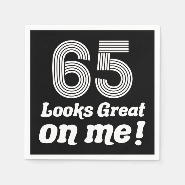 Guardanapo De Papel Engraçado 65º aniversário para ela (Frente)